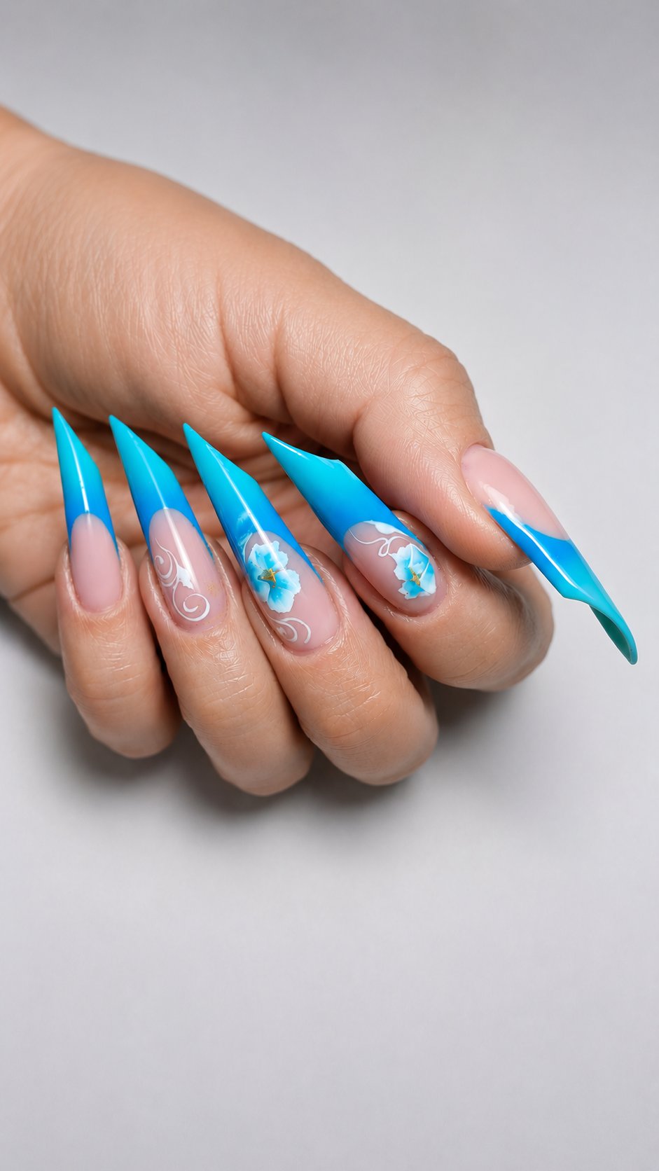 Blue Ombre Stiletto